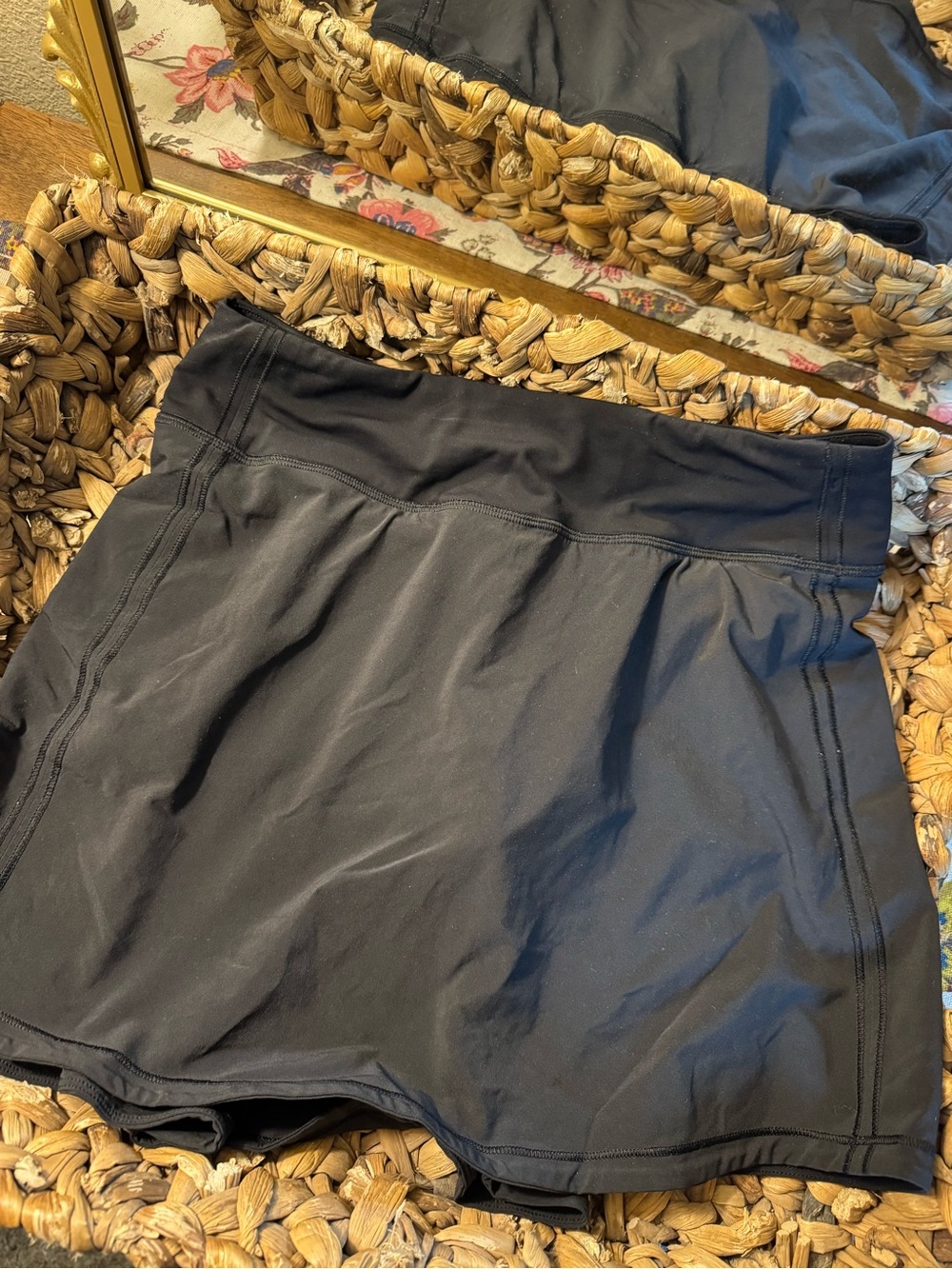 lululemon athletica Black Athletic Skort with Built-In Shorts